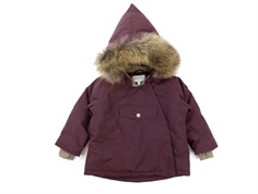 Mini A Ture winter jacket Wang Fur huckleberry plum